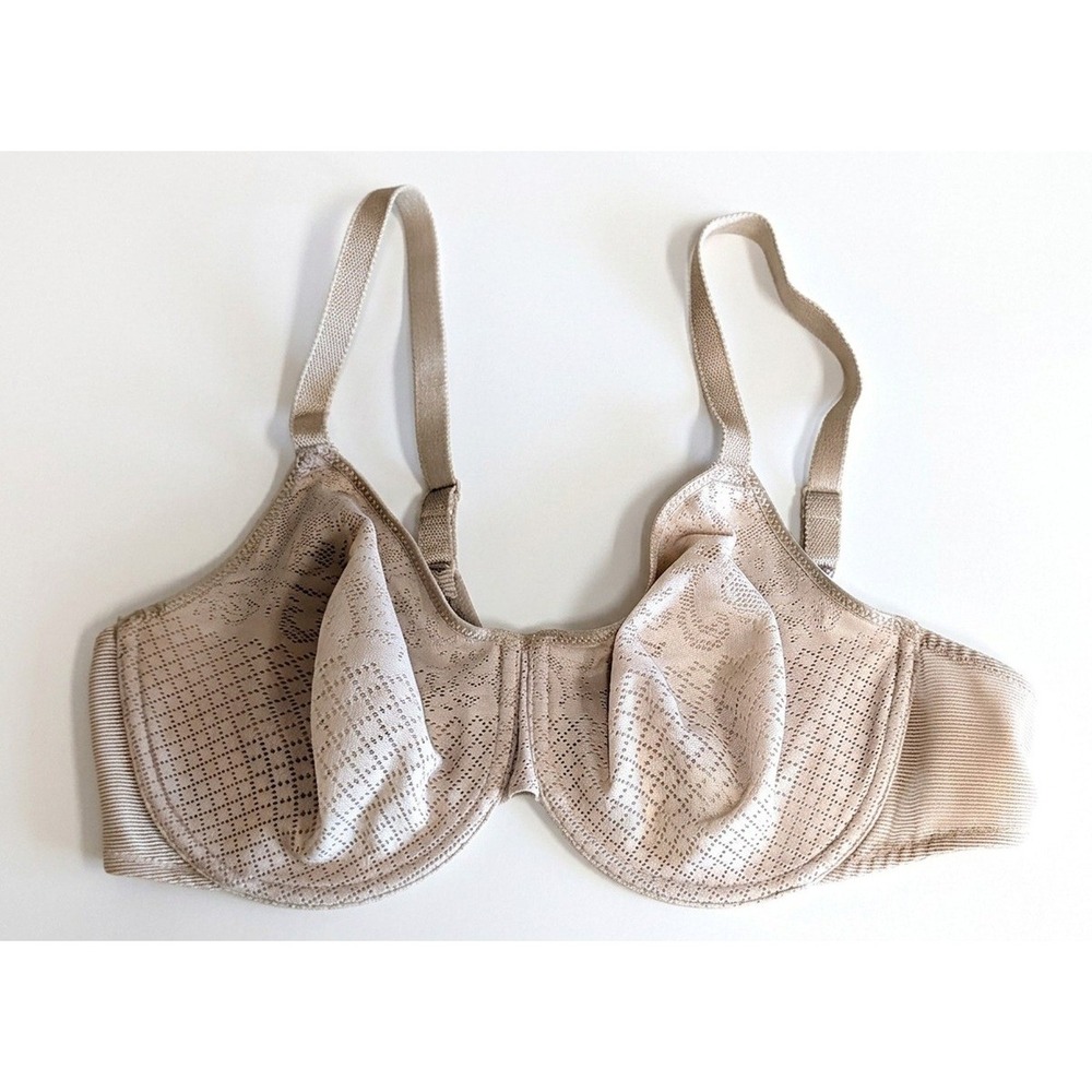 Wacoal Underwire T-Shirt Bra, Beige, Unlined, Style 857210, Adjustable, Size 38C